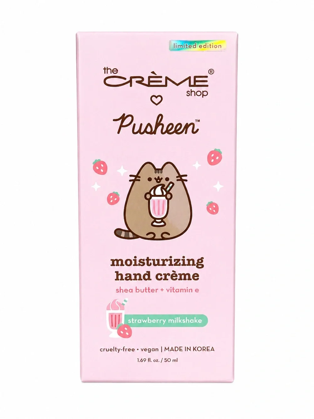The crème shop Pusheen Strawberry Milkshake Moisturizing Hand Crème